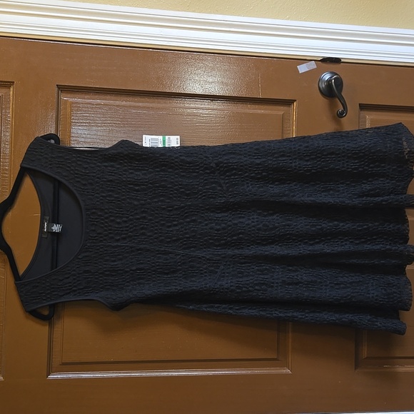 Alfani Dresses & Skirts - Alfani-Black tank style pullover sleeveless mesh lace dress Sz L NWT.